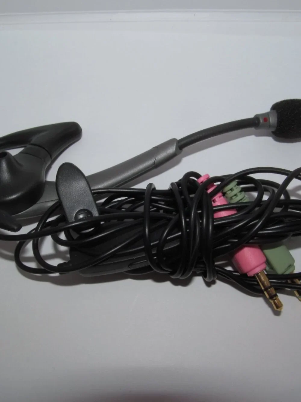 Cyber Acoustics HS-700 Vintage 2000's Y2k Earclip Headset + Microphone & Volume
